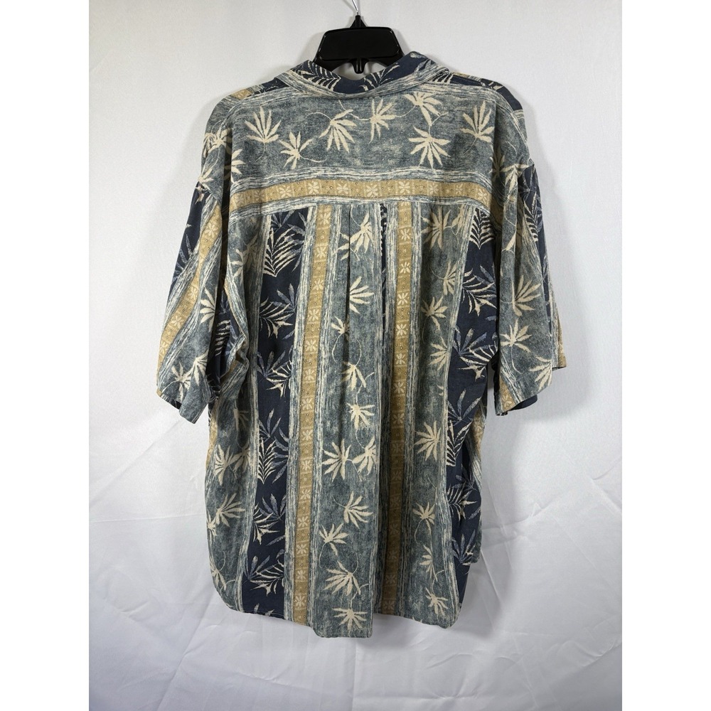 David taylor shirt size L 100% washable silk Hawaiian tropical button up - Picture 3 of 6